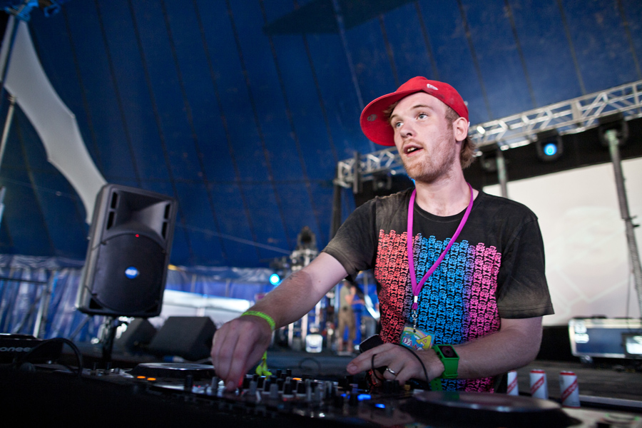 Rusko plays the West Dance Stage Glastonbury, UK.
