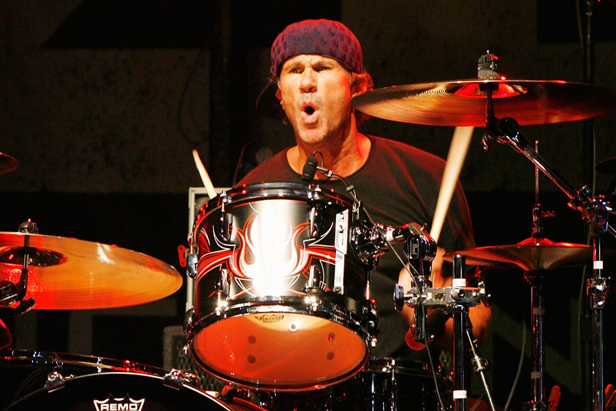 Will Ferrell accepts Red Hot Chili Peppers' Chad Smith's drumoff