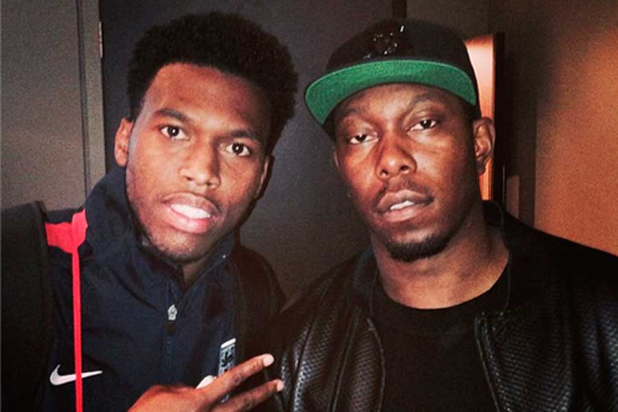 Daniel Sturridge and Dizzee Rascal