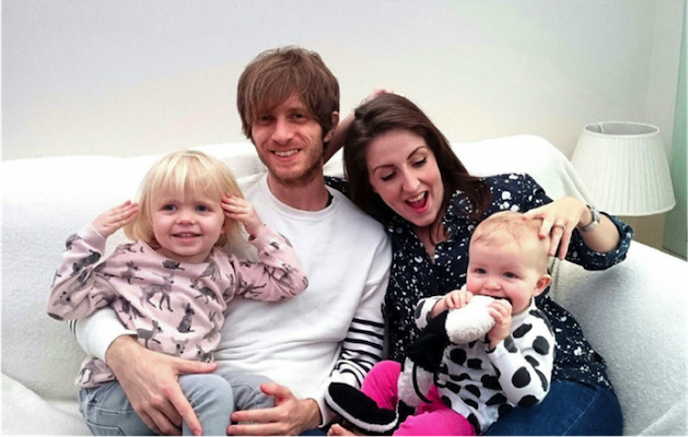 Greg Gilbert of Delays with his family