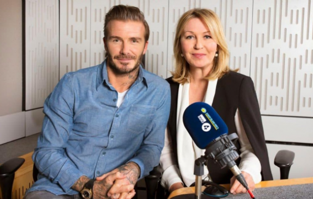 David Beckham appears with Kirsty Young on Desert Island Discs