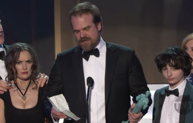Stranger Things star delivers rousing SAG Awards speech