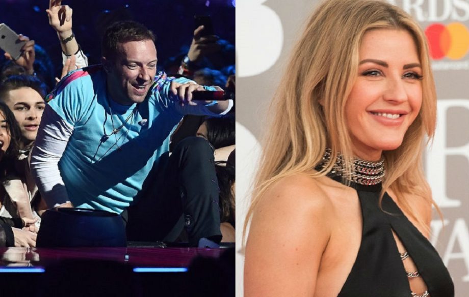 Coldplay's Chris Martin and Ellie Goulding