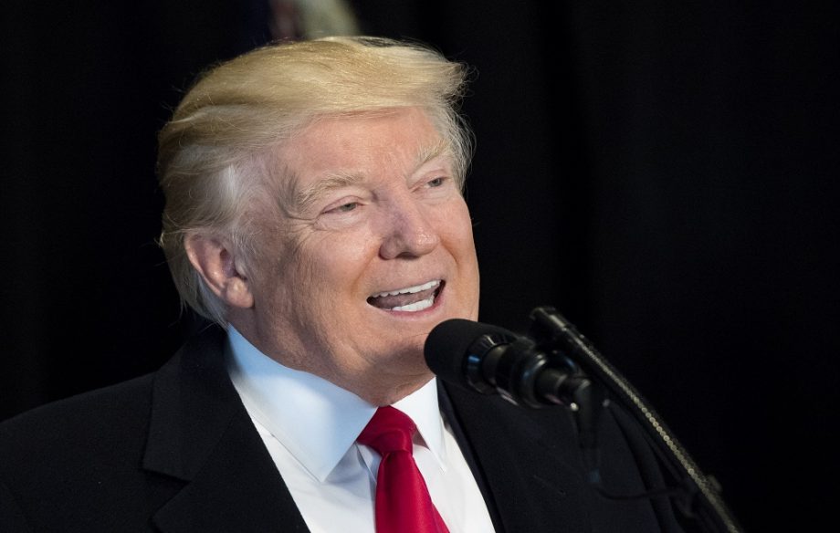 WASHINGTON, DC - FEBRUARY 21: (AFP OUT) President Donald Trump delivers remarks after touring the Smithsonian National Museum of African American History & Culture on February 21, 2017 in Washington, DC. (Photo by Kevin Dietsch - Pool/Getty Images)