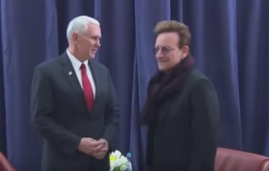 Bono meets Mike Pence
