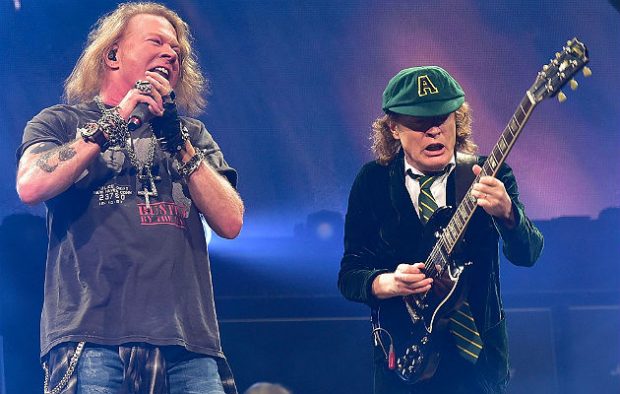 Axl Rose and Angus Young