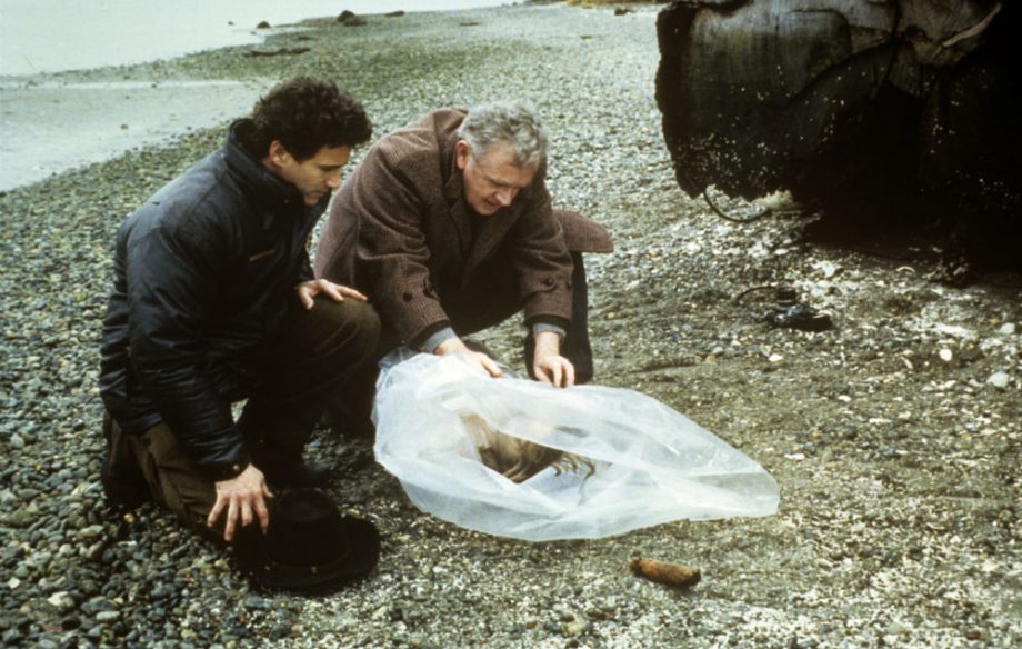 Warren Frost (centre) in 'Twin Peaks'