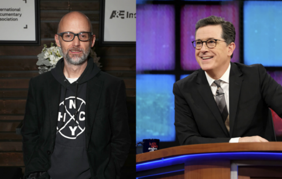 Moby and Stephen Colbert