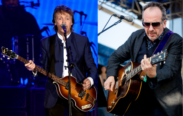 Paul McCartney and Elvis Costello