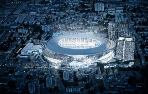 Artist's impression of the new Tottenham Hotspur stadium