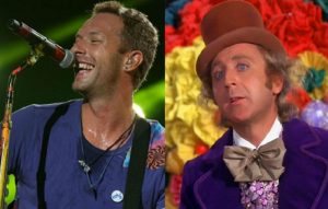 Chris Martin and Willy Wonka star Gene Wilder