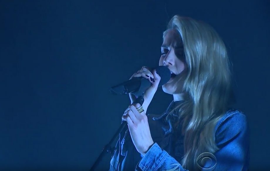 London Grammar's Hannah Reid performs on The Late Late Show With James Corden