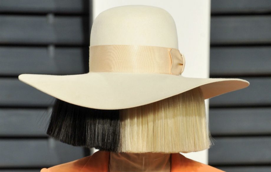 Sia wearing her usual disguise