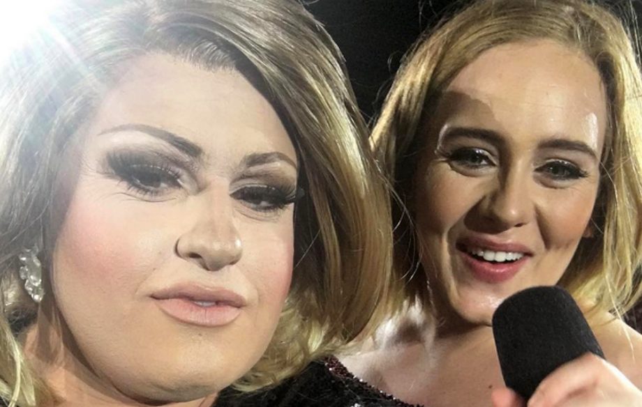 Adele with drag star DJ Feminem