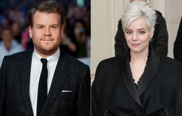 James Corden and Lily Allen