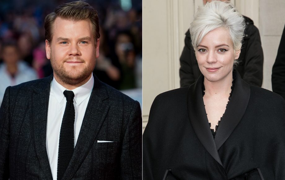 James Corden and Lily Allen