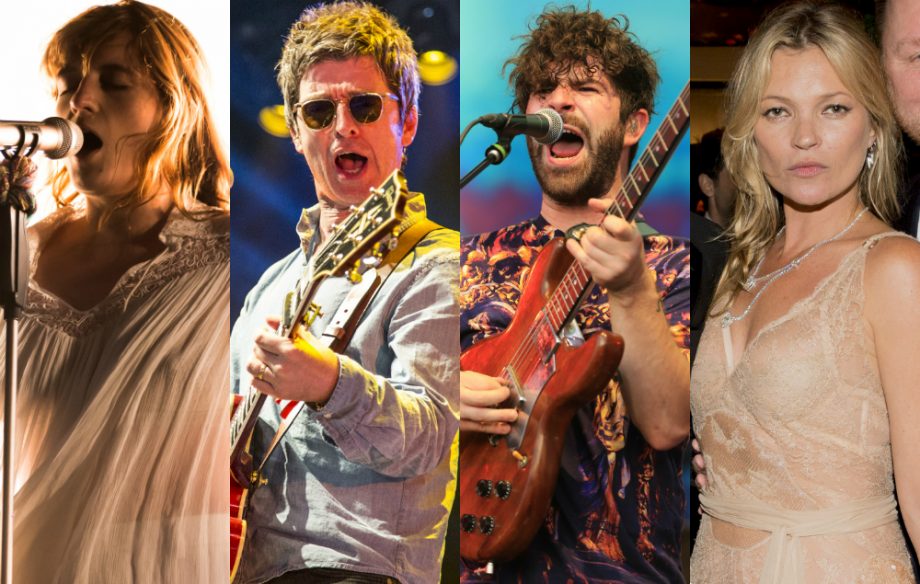 Florence Welch, Noel Gallagher, Foals' Yannis Philippakis, Kate Moss