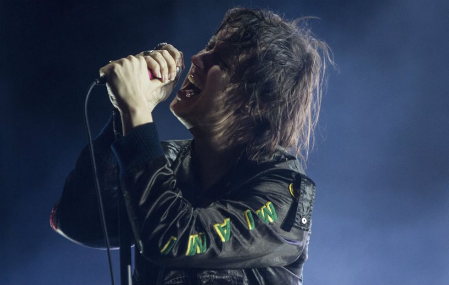Julian Casablancas on stage with The Strokes at Lollapalooza Argentina 2017