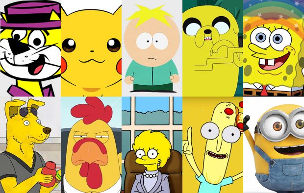 Why are so many cartoon characters yellow?