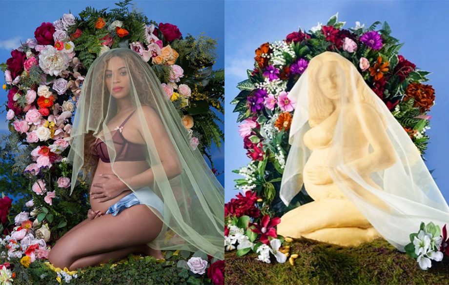 Beyonce cheese sculpture brieonce
