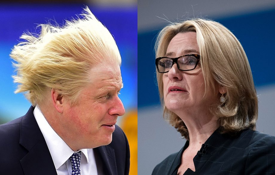 Tory cabinet members Boris Johnson and Amber Rudd