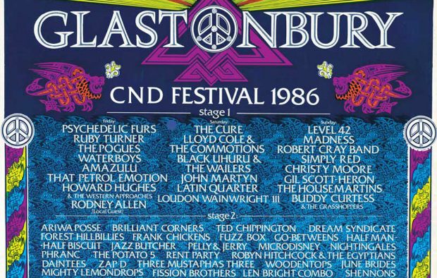 The poster for Glastonbury, 1086