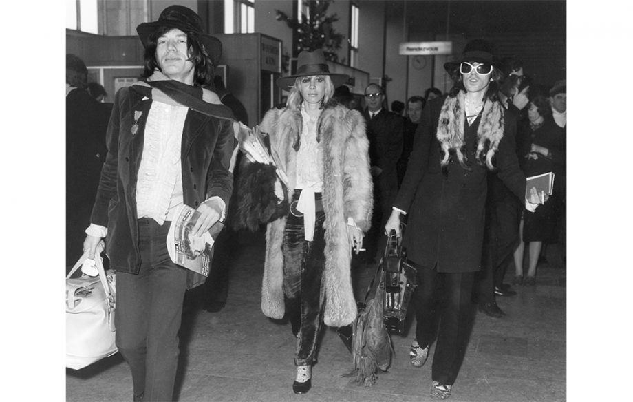 Anita Pallenberg with Keith Richards and Mick Jagger