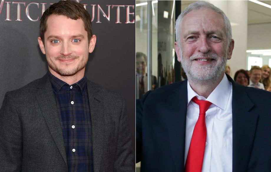 Elijah Wood and Jeremy Corbyn