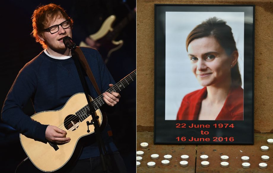 Ed Sheeran and murdered MP Jo Cox