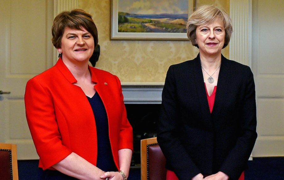 Theresa May and DUP leader Arlene Foster