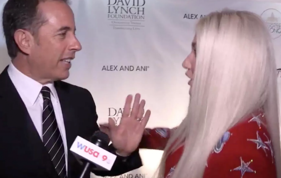 Jerry Seinfeld rejects Kesha's hug