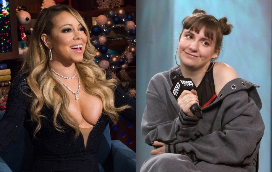 Mariah Carey (L) and Lena Dunham (R)