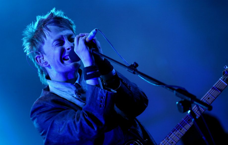 Radiohead's Thom Yorke performs at Glastonbury 2003