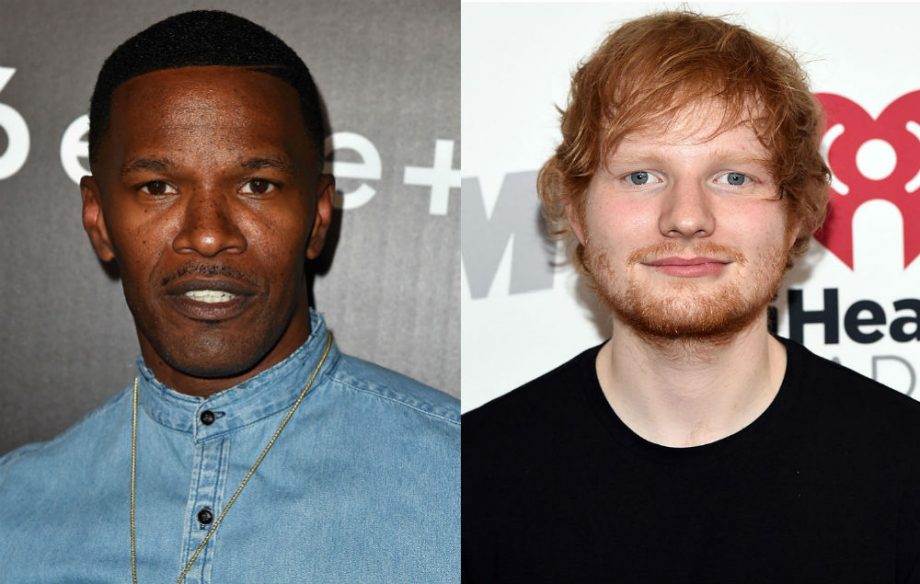 Jamie Foxx Ed Sheeran sleep on sofa