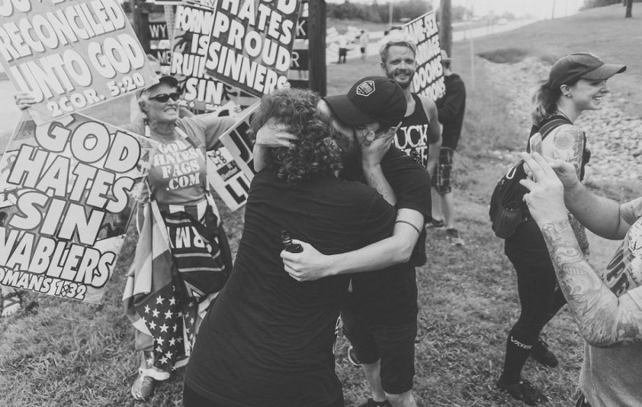 I Prevail’s Airick Vanlerburger shows what he thinks of the Westboro Baptist Church