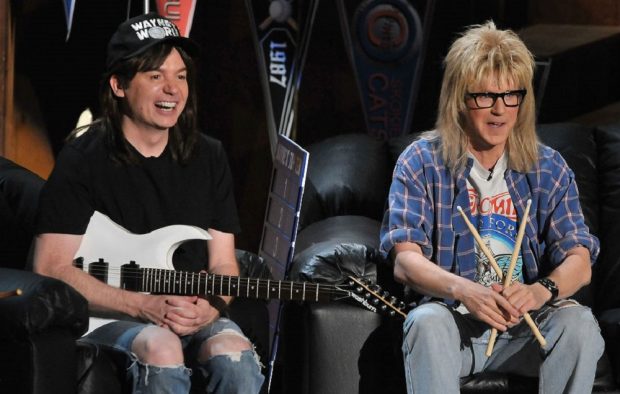 Wayne (Mike Myers) and Garth (Dana Carvey)