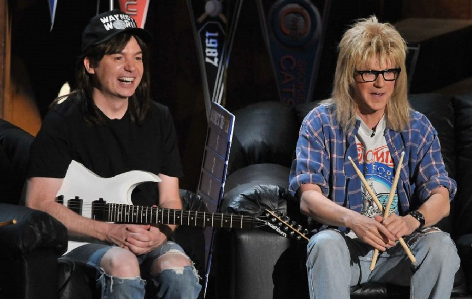 Wayne (Mike Myers) and Garth (Dana Carvey)