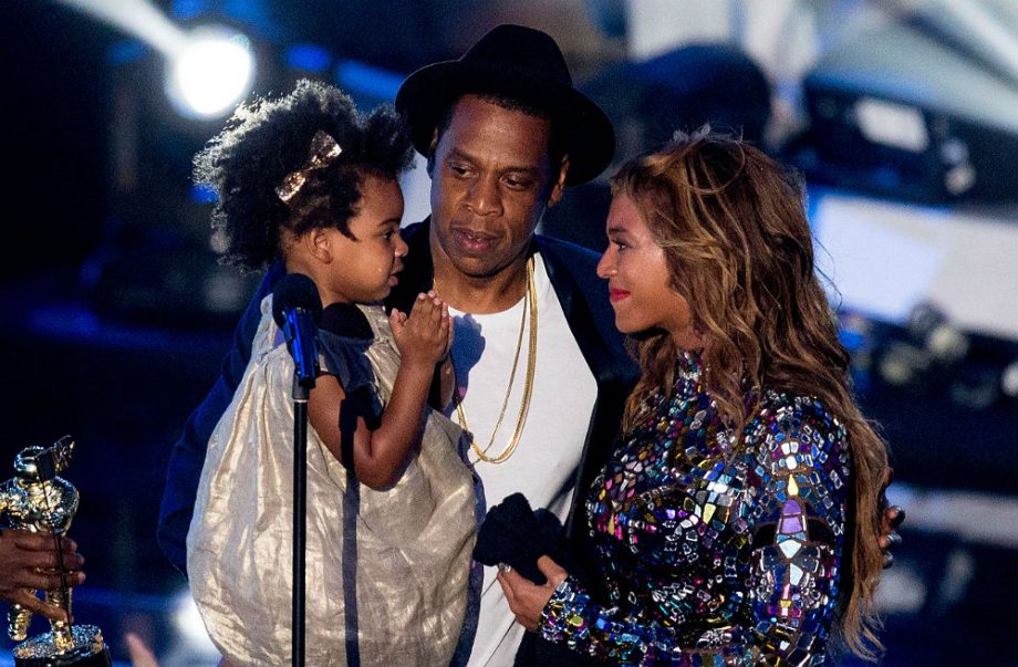 Blue Ivy, Jay Z and Beyonce