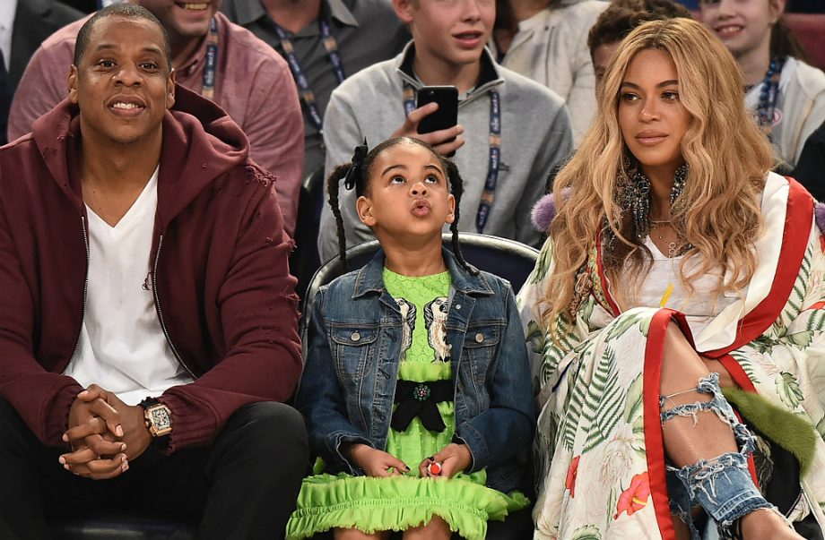 Jay Z, Blue Ivy and Beyonce