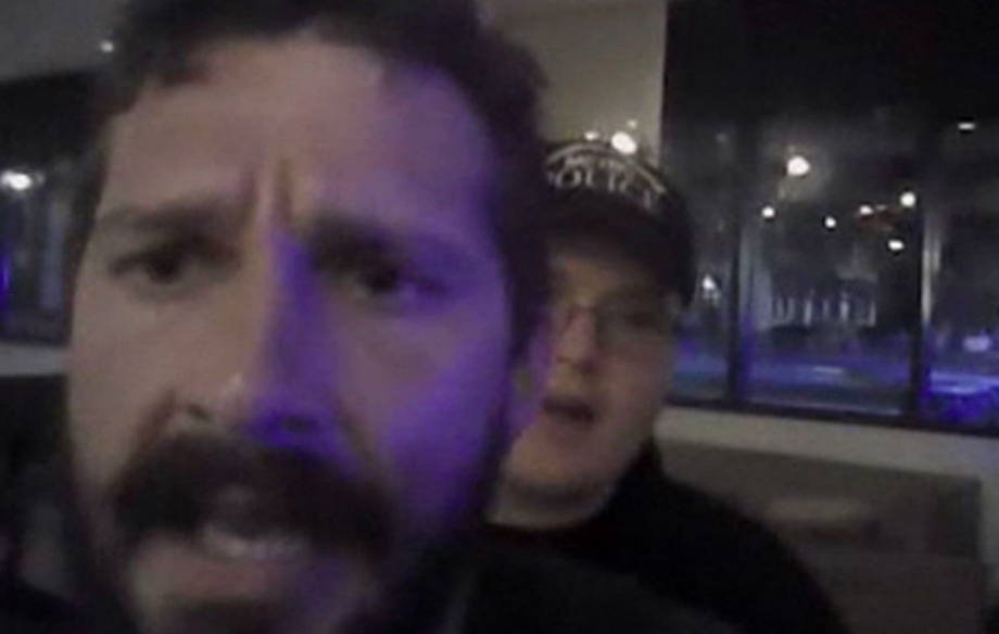 Shia LaBeouf being arrested