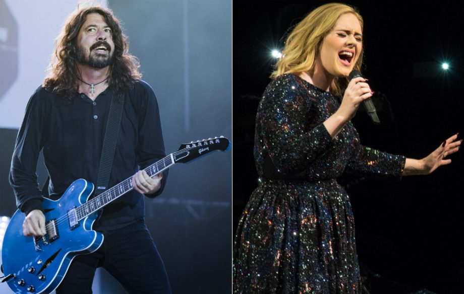 Foo Fighters' Dave Grohl and Adele