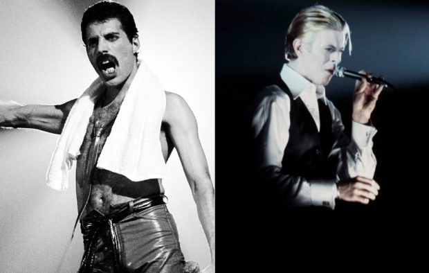 Freddie Mercury and David Bowie