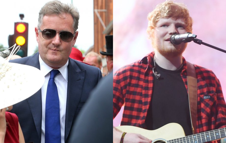 Piers Morgan and Ed Sheeran