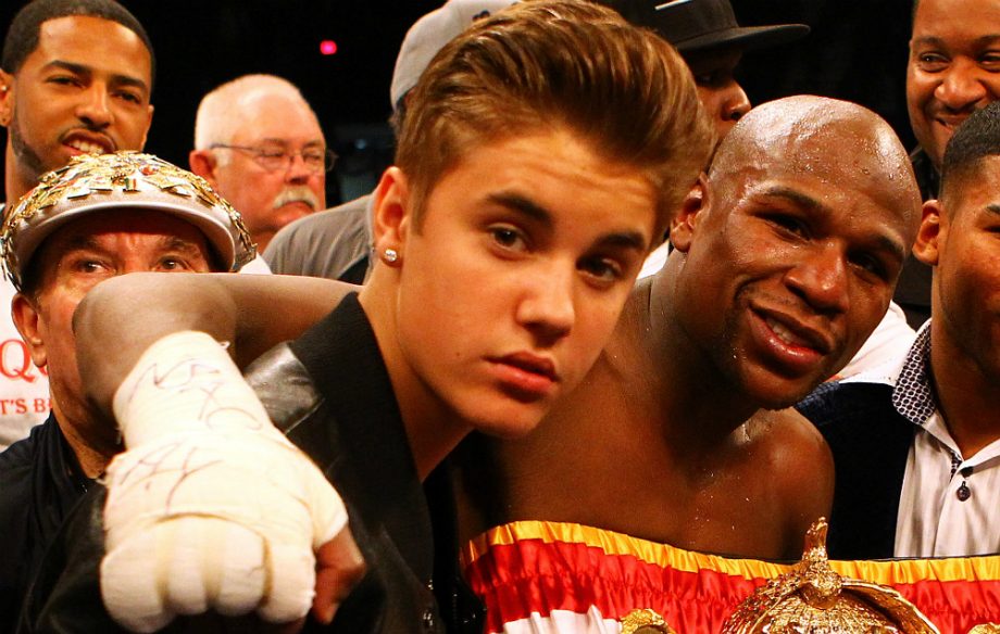 Justin Bieber and Floyd Mayweather