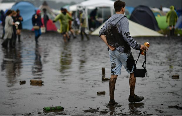 A muddy festival