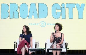 Abbi Jacobson and Ilana Glazer of the series 'Broad City' speak onstage during the Comedy Central/Viacom portion of the 2017 Summer Television Critics Association Press Tour