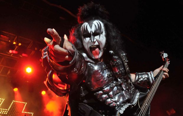 Gene Simmons performing with Kiss