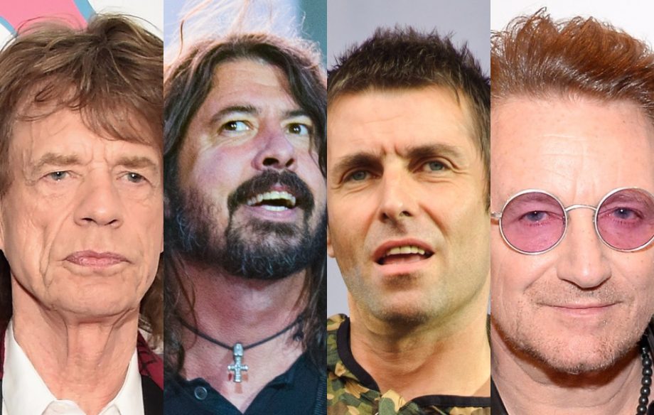 Mick Jagger Dave Grohl Liam Gallagher and Bono