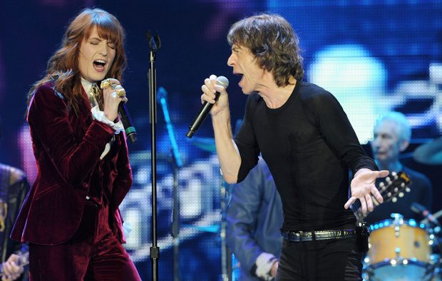 Florence Welch and Mick Jagger