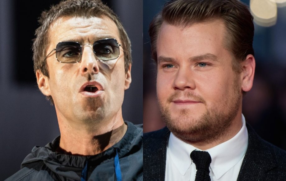Liam Gallagher and James Corden
